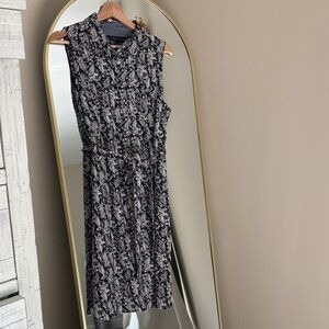 Tommy Hilfiger Black and White Midi Dress